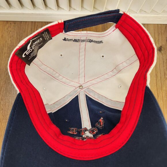 VTG Vote For Pedro Napoleon Dynamite 2005 Bio Domes Hat Cap Blue Red Movie Retro - Picture 9 of 10